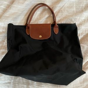 Black shopping le pliage lonchamp